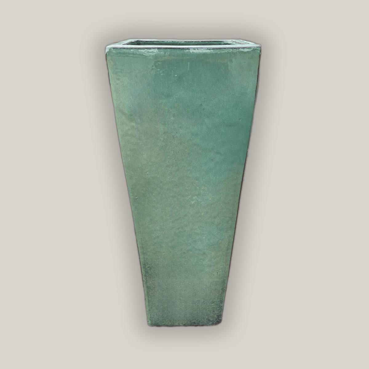 204M9- Forest Green Tall Ceramic Wedge Planter 8211 108221 x 108221 x 238221 Forest Green Forest Green