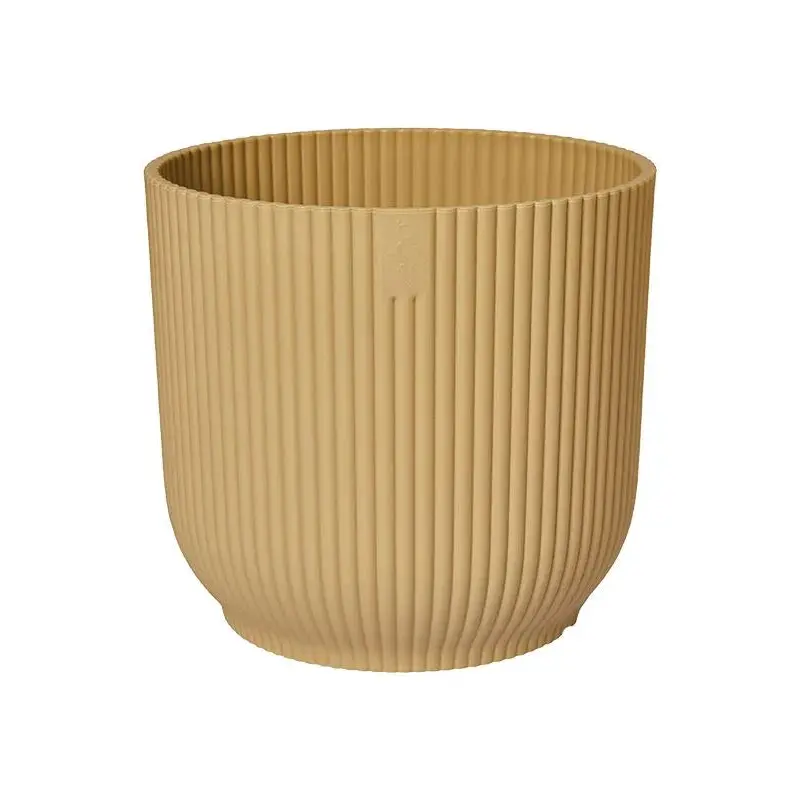 Vibes Fold Plant Pot 10.5cm Height 10.5cm Dia Round Mini Butter Yellow