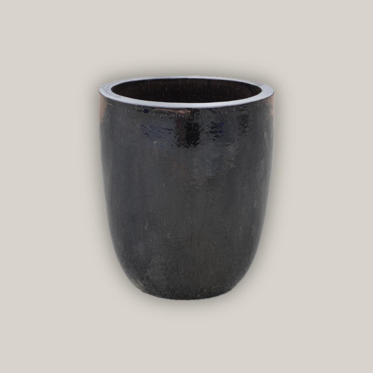 3044BL - Black Tall Tapered U Planter - 10" x 10" x 18" | Black | Ceramic