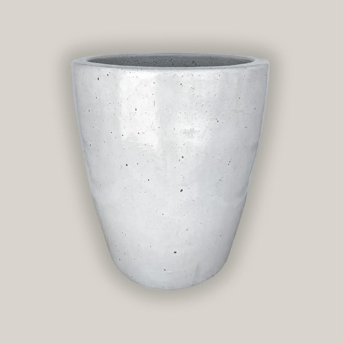 6055H25 8211 White Short Tapered Cylinder Planter 8211 238221 x 238221 x 288221 White
