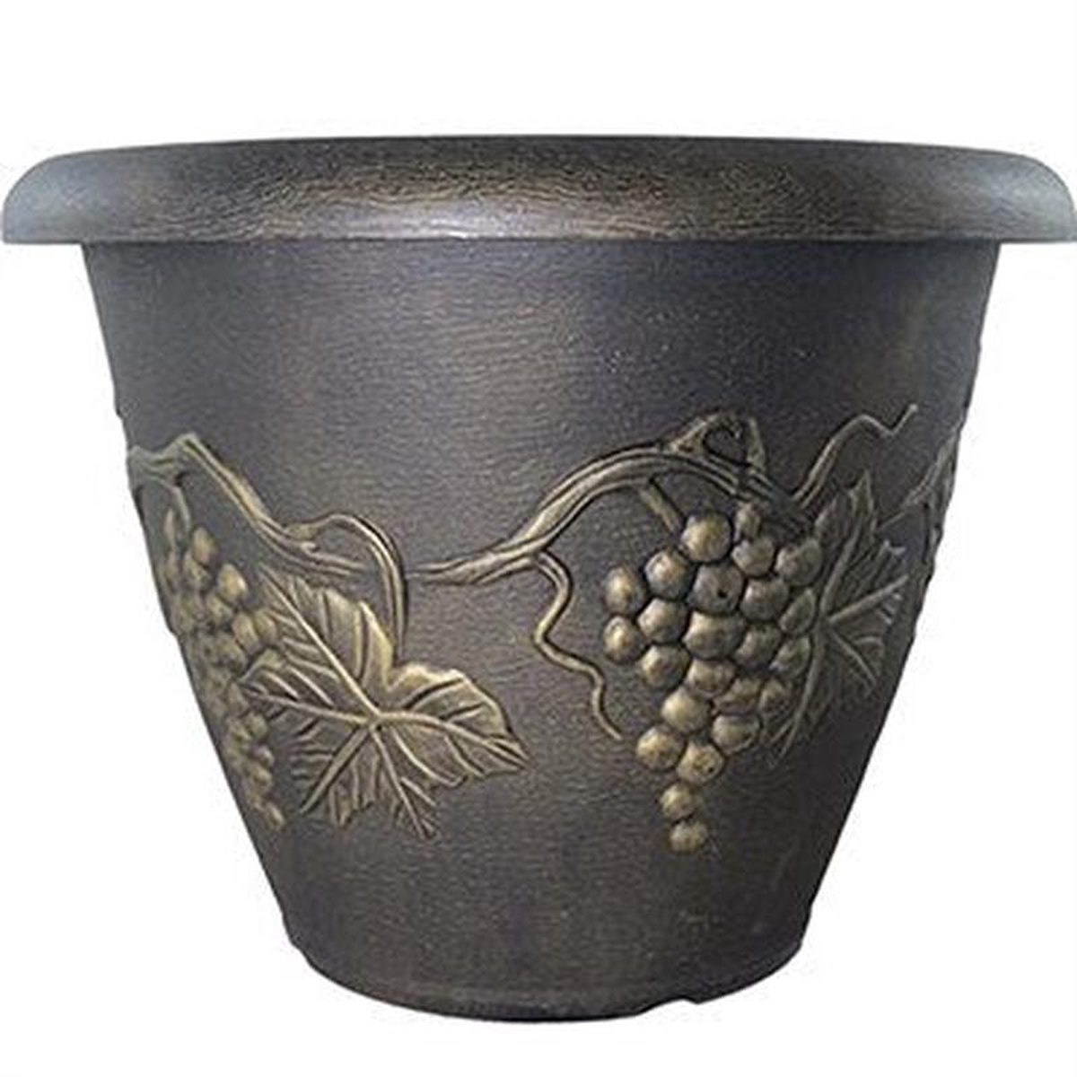18118243 Calabria Grapevine Pot 8211 Gold WashBlack