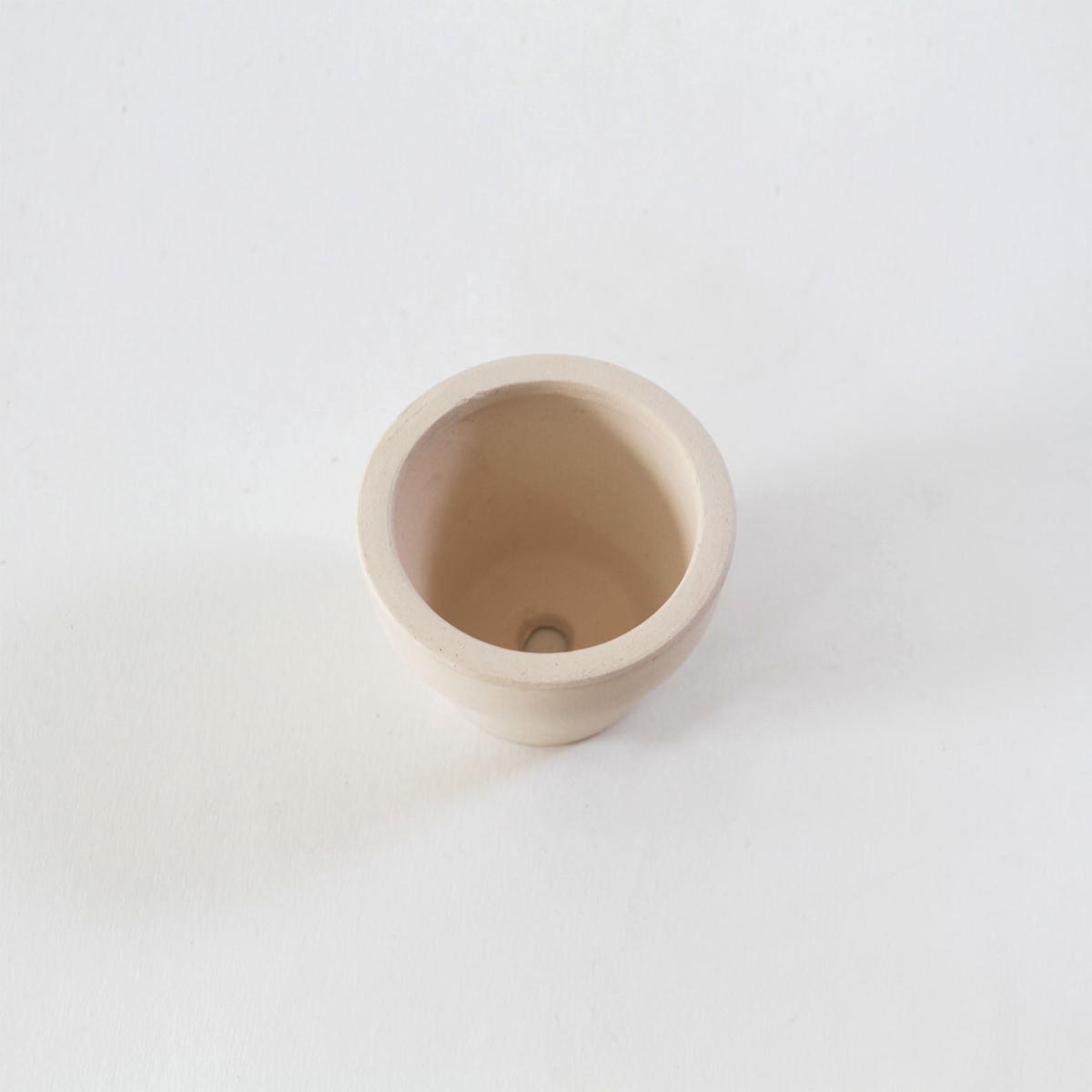 2'' White Clay Pot - 2'' pot