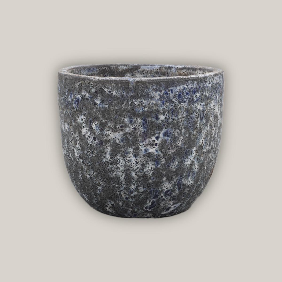 9082C40 - Seafoam Blue Ceramic Bullet Planter - 19" x 19" x 17"