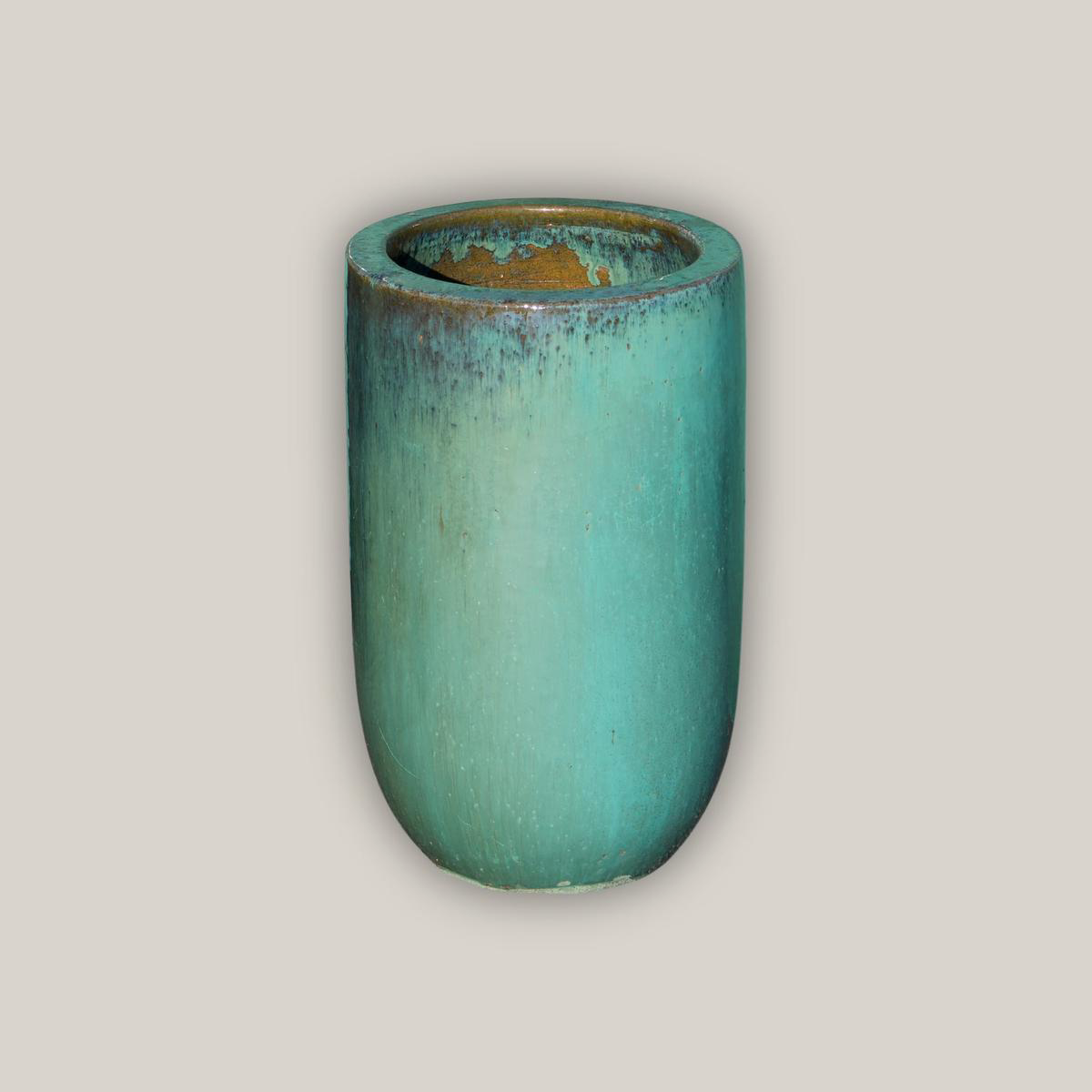 1-3044AQ 8211 Aqua Tall Tapered U Planter 8211 148221 x 148221 x 208221 Aqua Ceramic
