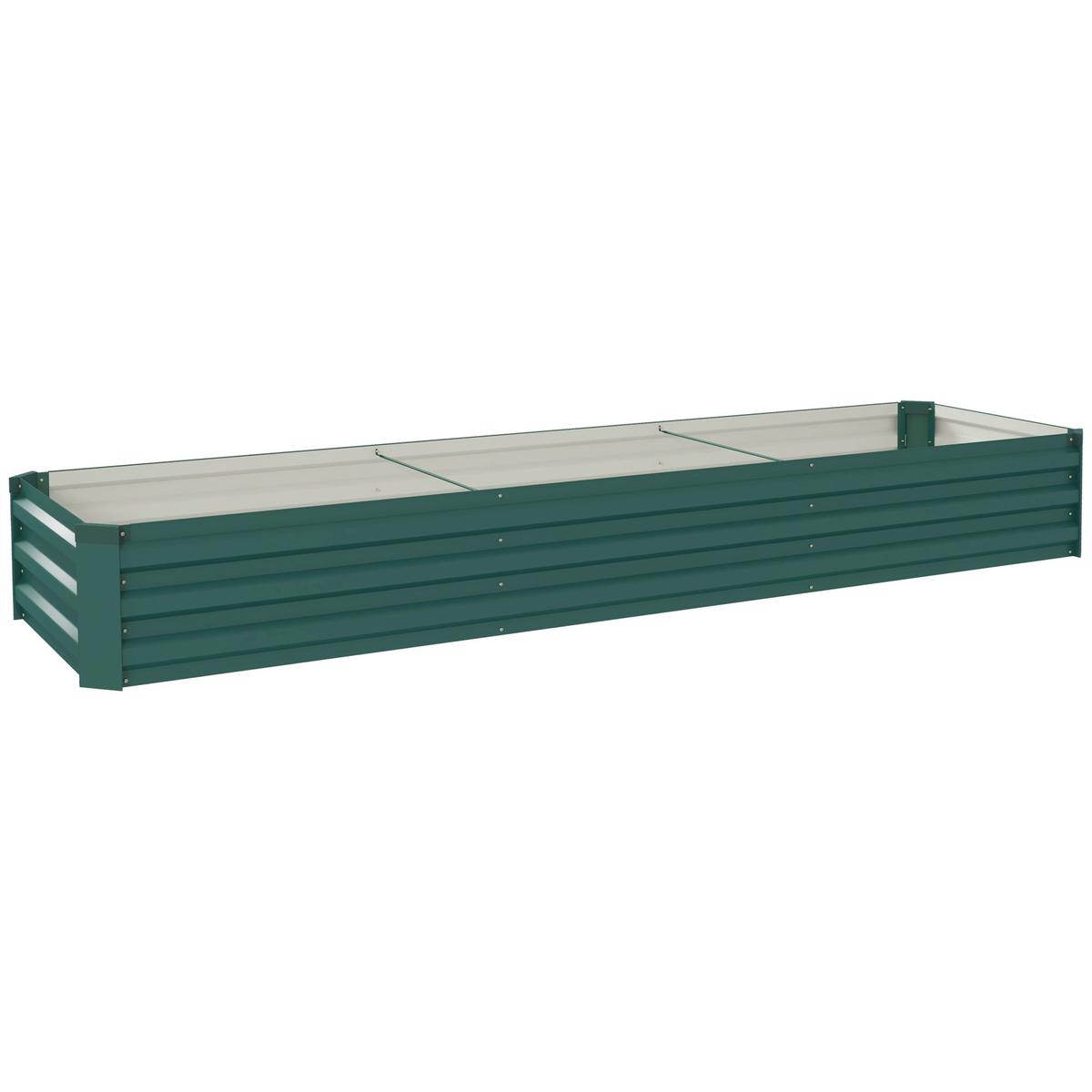 60 x 240cm Galvanised Steel Planter, with Open Bottom