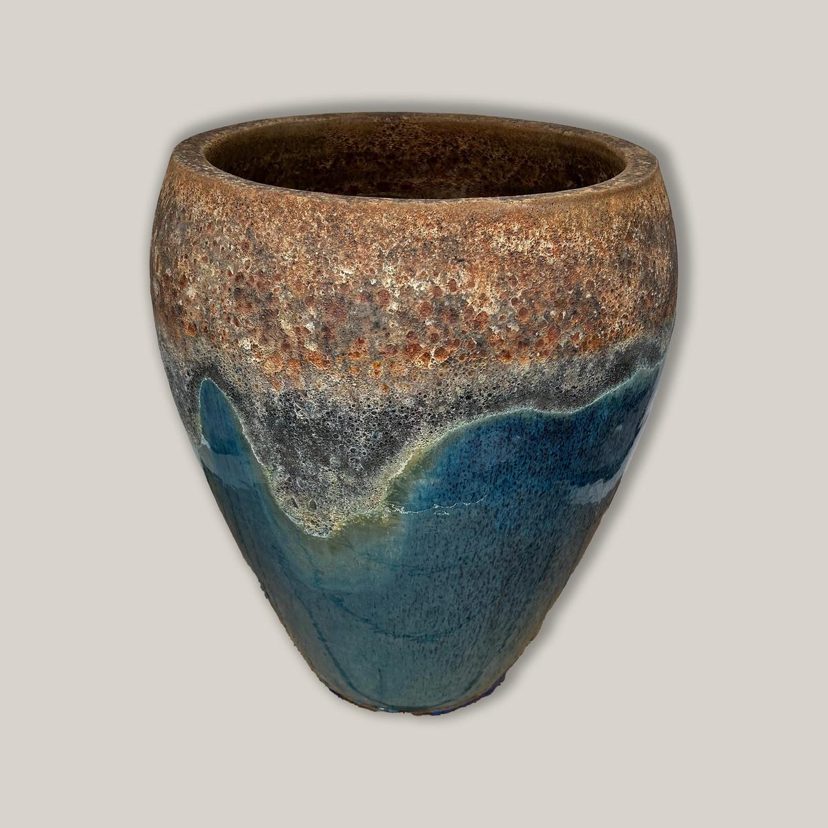8261S43 - Angkor/Marble Green Modern Noodle Pot - 28" x 28" x 35" | Angkor/Marble Green | Ceramic