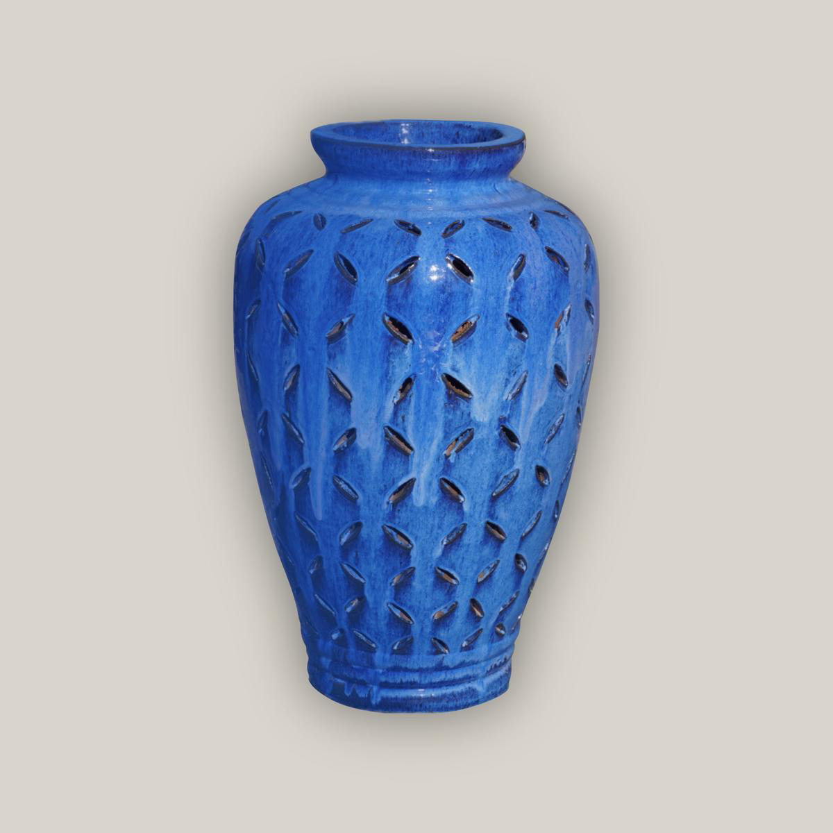 9149C1A 8211 Cobalt Blue Ceramic Cut Out Jar 8211 198221 x 198221 x 308221