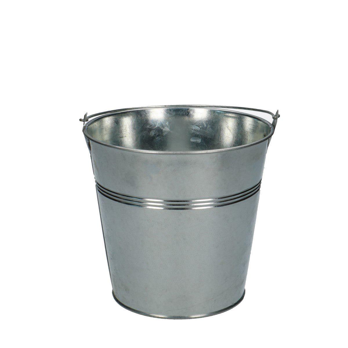 Zinc Basic Silver Bucket Pot