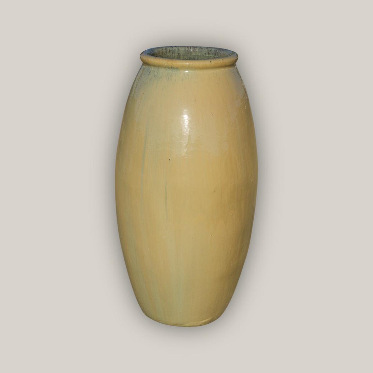 9894C11 - Cream Ceramic Toggle Pot with Lip - 19" x 19" x 40" / Cream