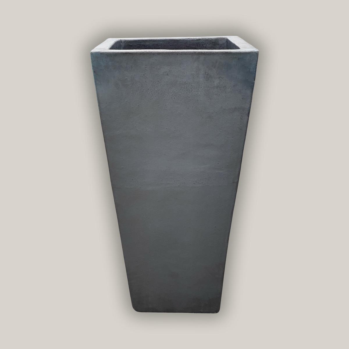 6016H33 - Matte Black Wedge Planter - 15" x 15" x 35" | Matte Black | Ceramic
