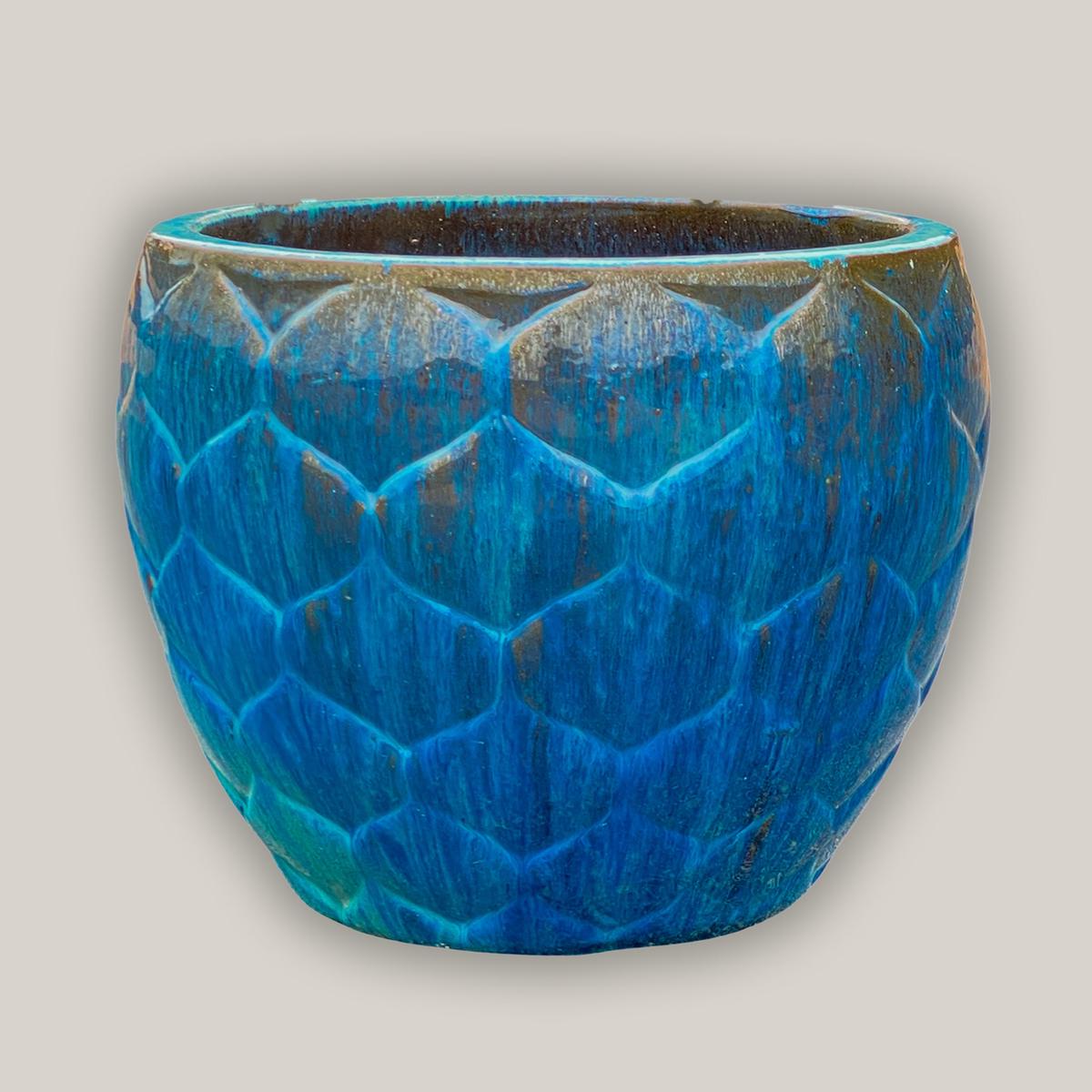 9989C3 - Aqua Artichoke Ceramic Planter - 19" x 19" x 16" | Aqua