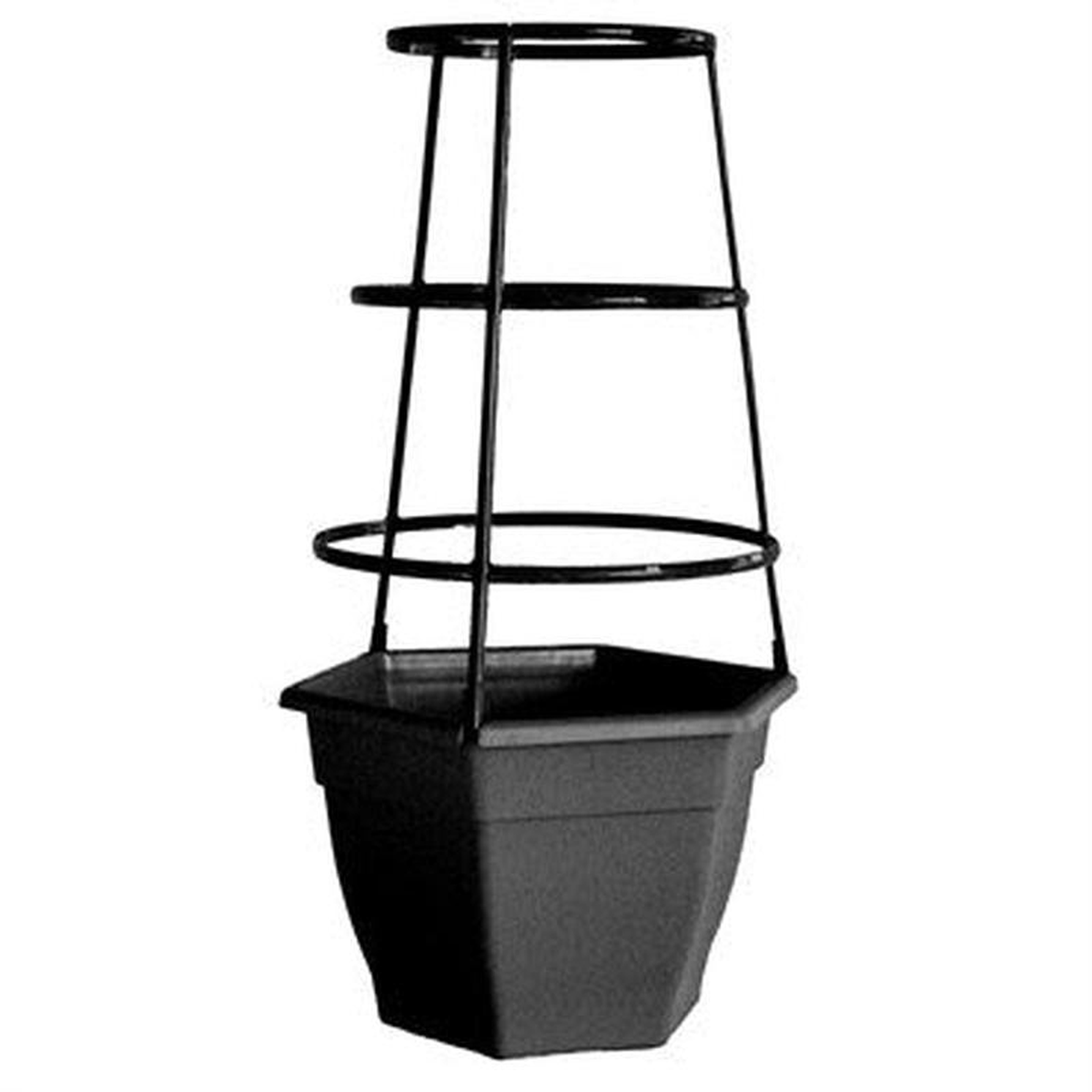 1158243 Kathy Caged Pot 8211 Black