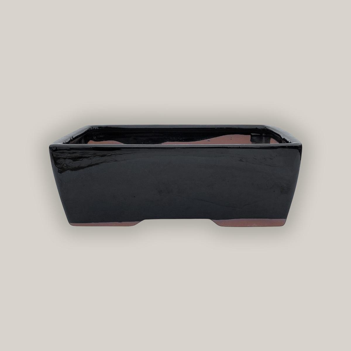 374L10 - Black Bonsai Pots - Rectangular - 7" x 5" x 2" | Black