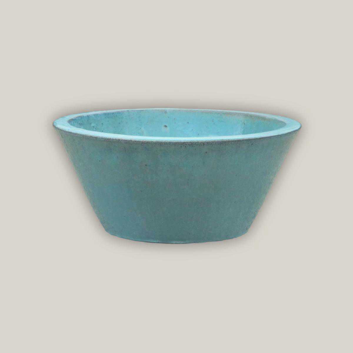 6028H1FS 8211 Turquoise Low Cone Pot 8211 FREE SHIPPING 8211 198221 x 198221 x 98221 Turquoise Ceramic