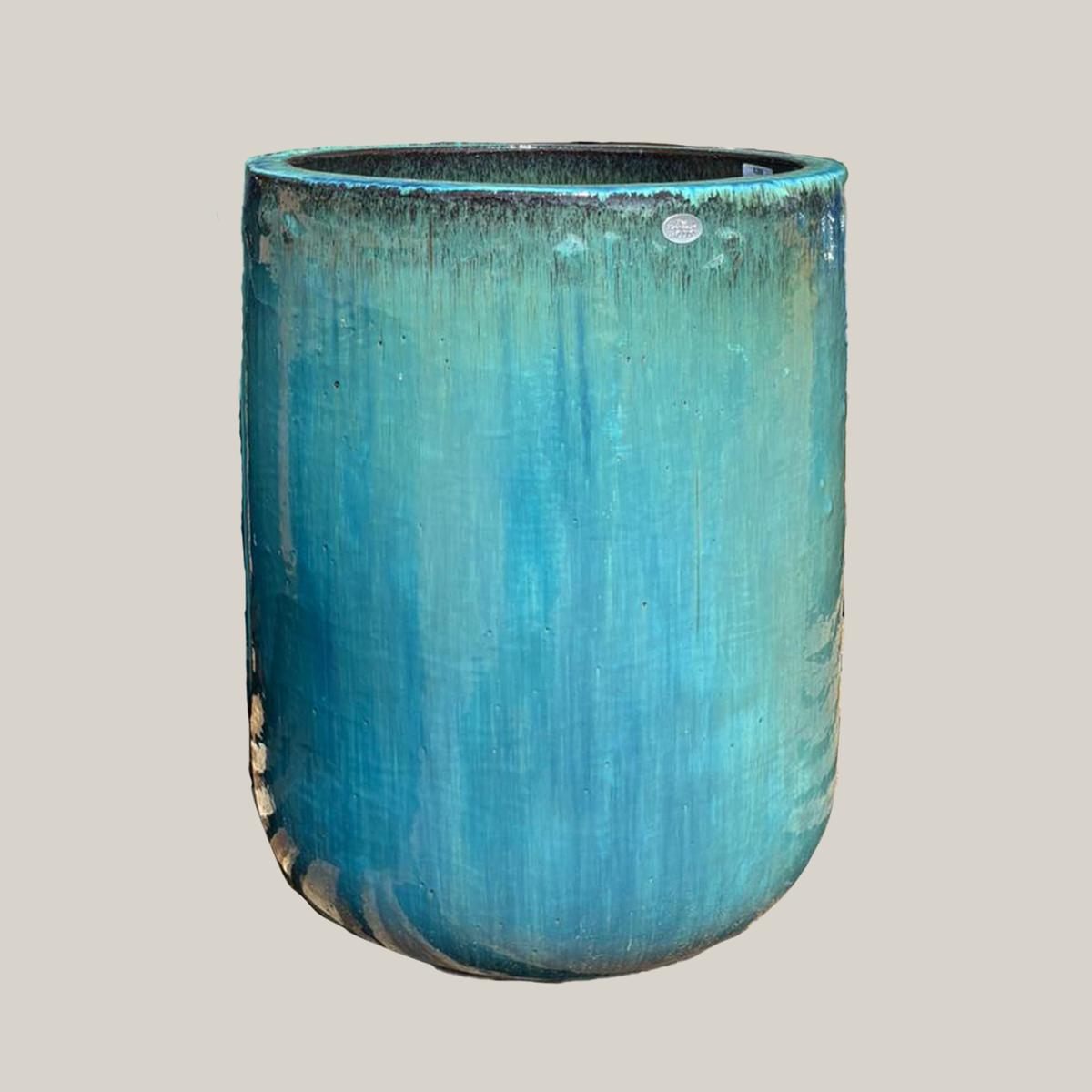 6140H82 - Falling Green Cylinder Planter - 12" x 12" x 15" / Falling Green