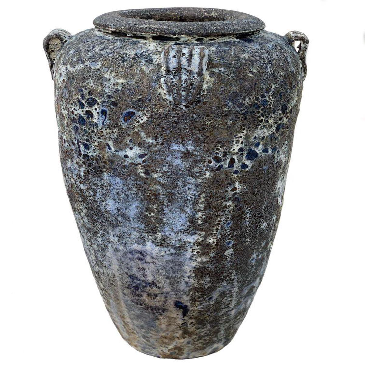 9840C40 8211 Seafoam Blue Ceramic Temple Jar With Handles 8211 188221 x 188221 x 268221