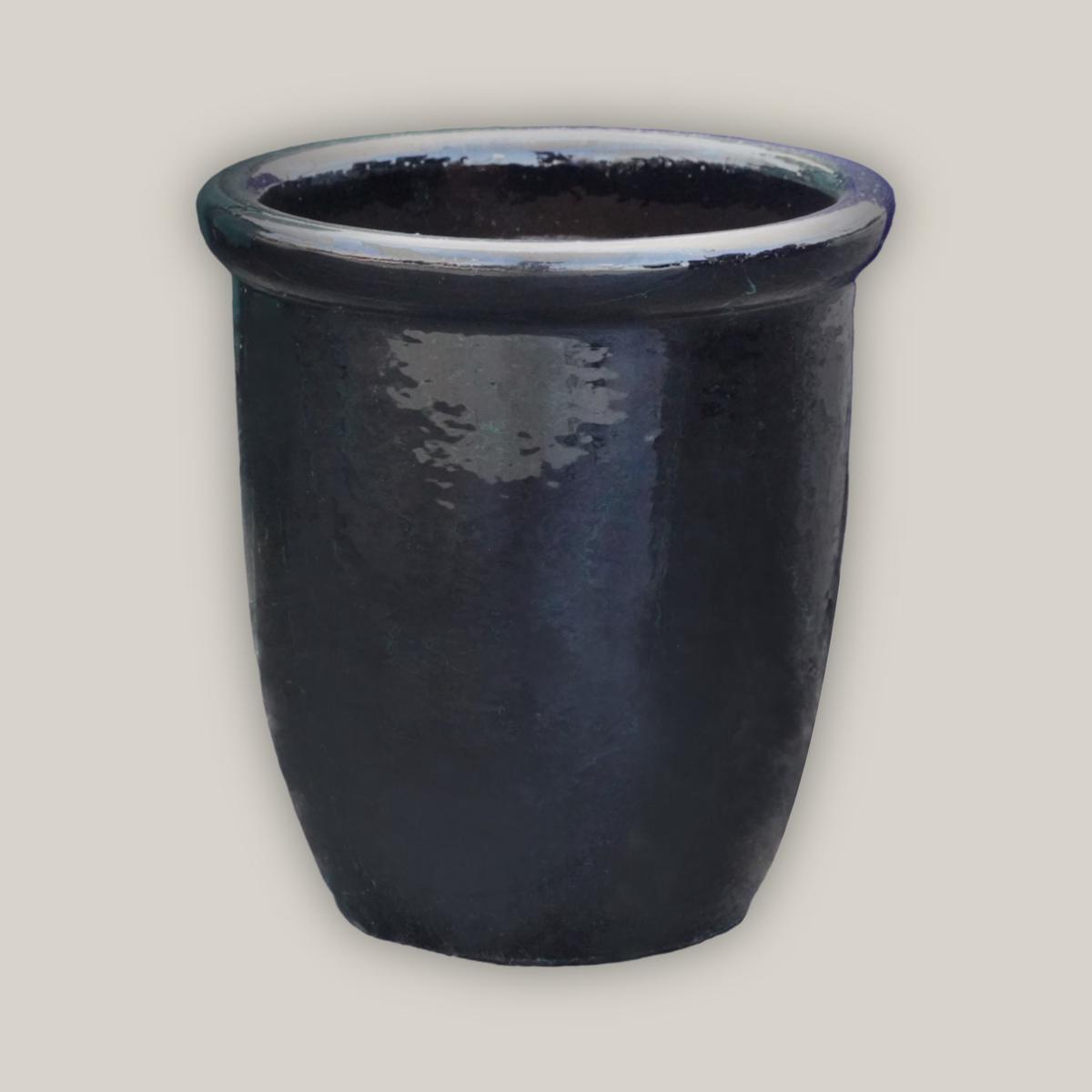 6026H34 - Glossy Black Cana Pot - 17" x 17" x 17" | Glossy Black