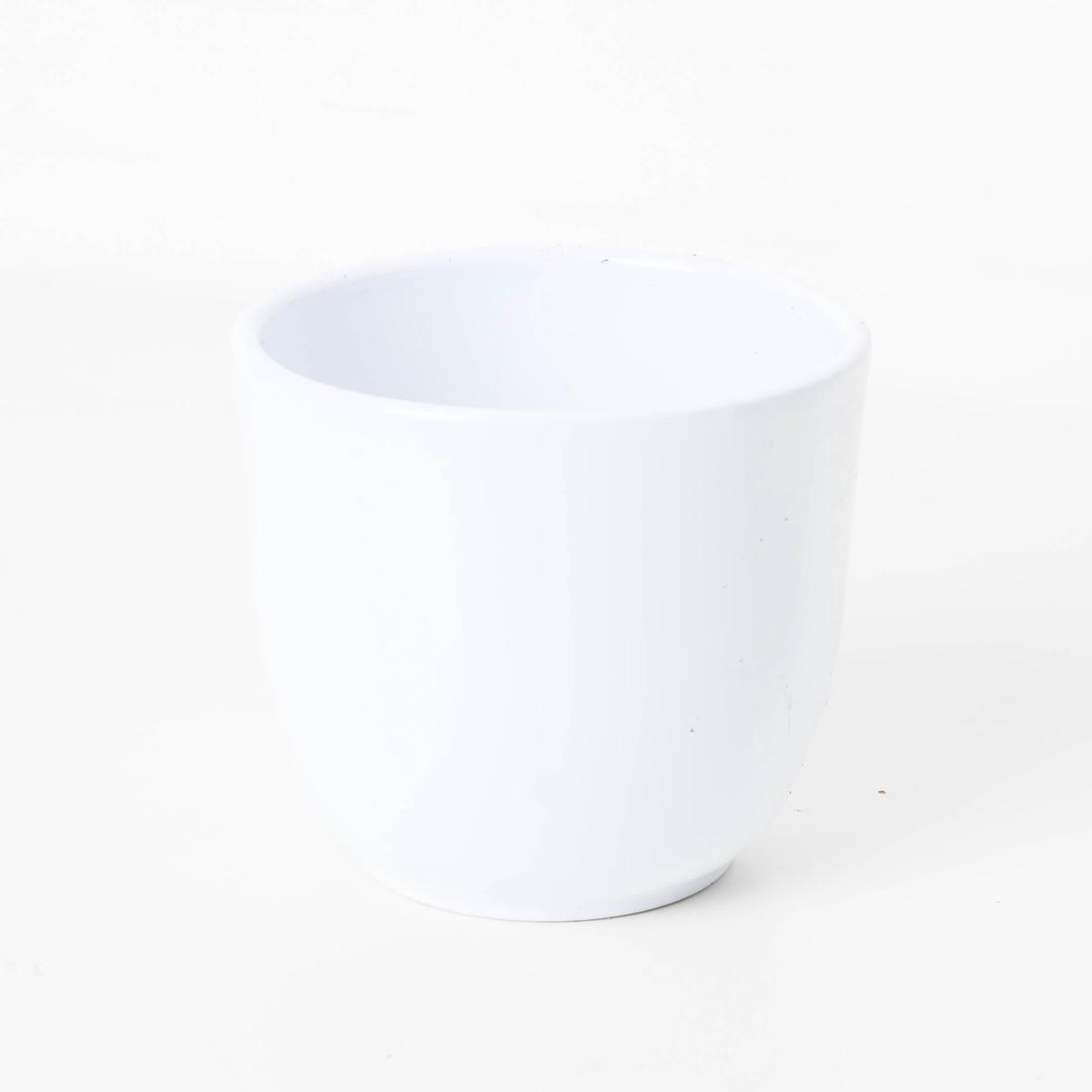 Tusca White Ceramic Pot 8211 10cm White Gloss