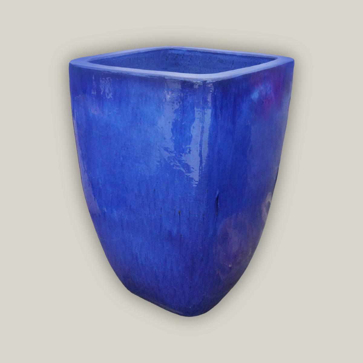 8107N8 8211 Blue Milan Rounded Edge Square Ceramic Pot 8211 168221 x 168221 x 238221 Blue