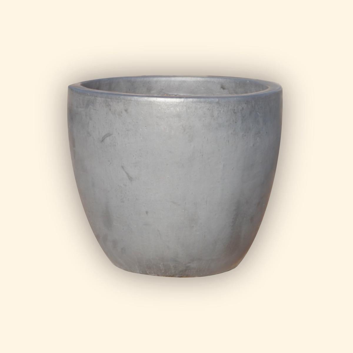 9082C8A - Matte Black Ceramic Bullet Planter - 8" x 8" x 8" | Matte Black