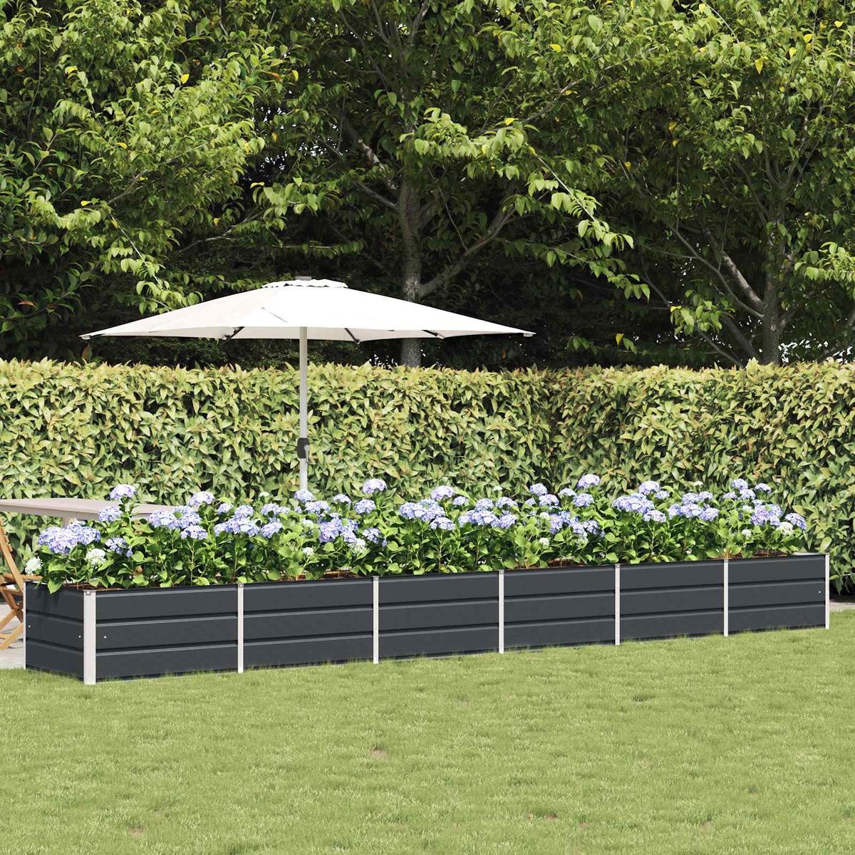 vidaXL Planter Anthracite 480 x 80 x 45 cm Steel