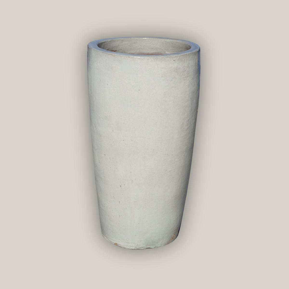 8464N12 8211 White Slim Round Ceramic Planter 8211 208221 x 208221 x 368221 White