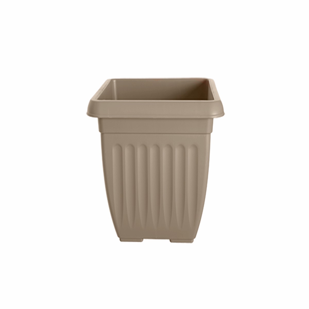 Whitefurze Square Athens Planter, 30cm, Taupe