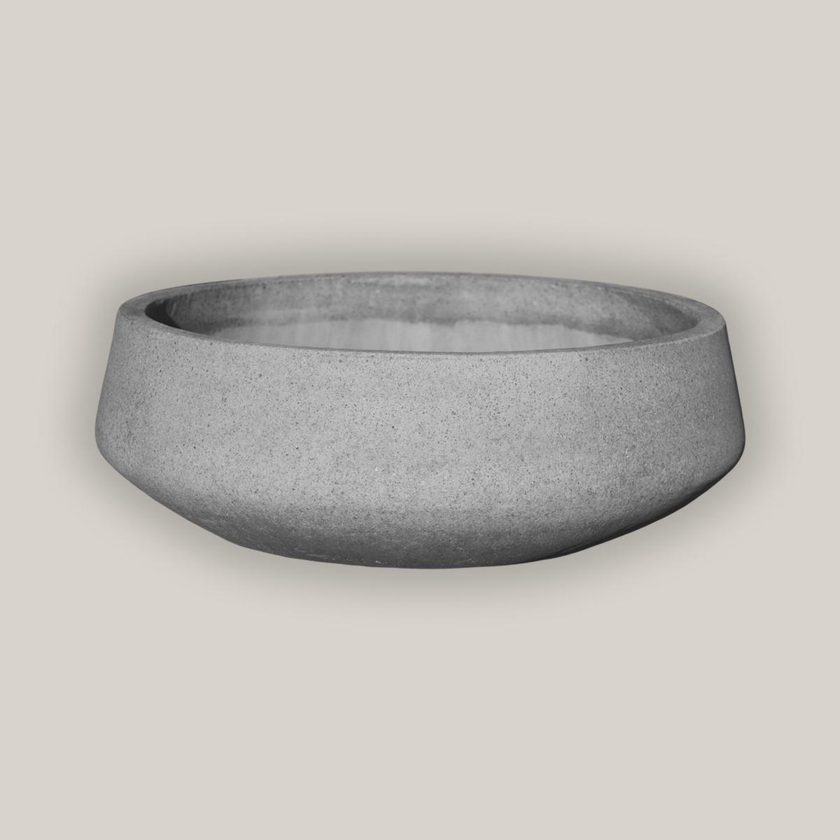 1-7167RSA - River Stone Short Geometric Bowl Planter - 27" x 27" x 9" | River Stone | Fiber Cement