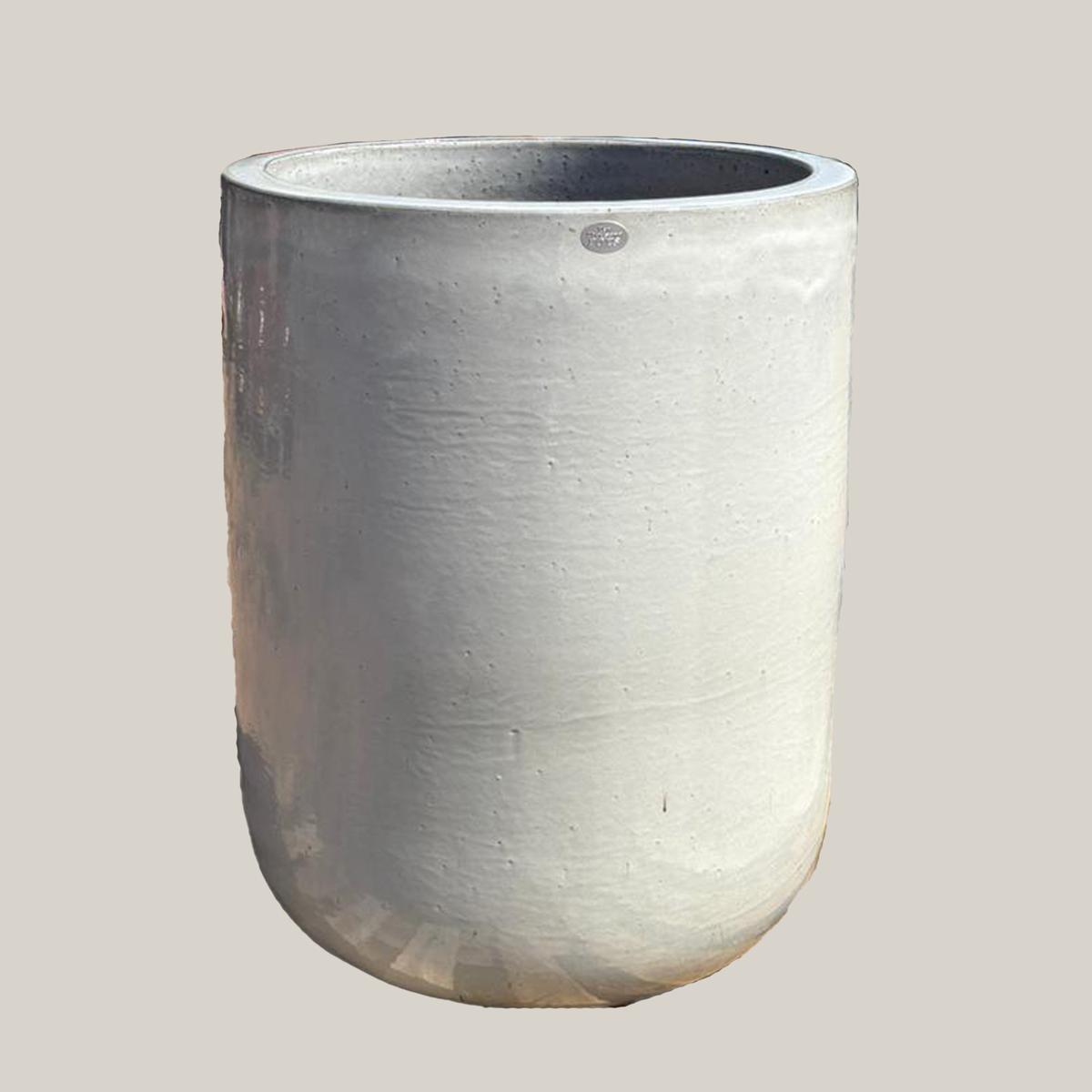 6140H25 - White Cylinder Planter - 20" x 20" x 27" / White