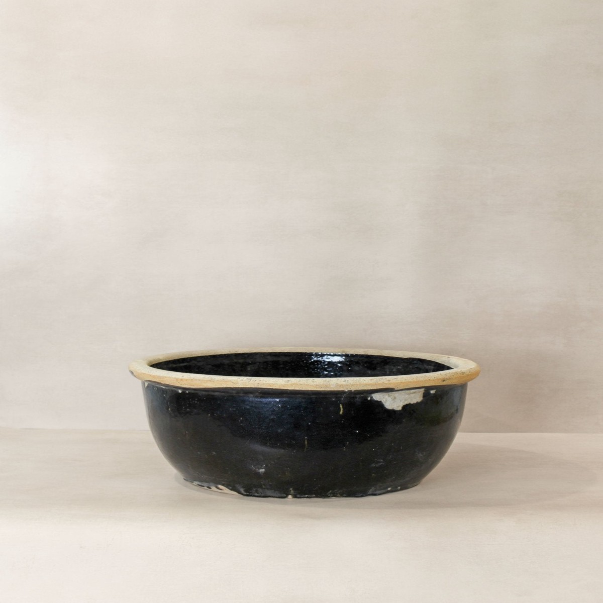 Wabi Sabi Antique Dark Glazed Terracotta Bowl - ODB 01