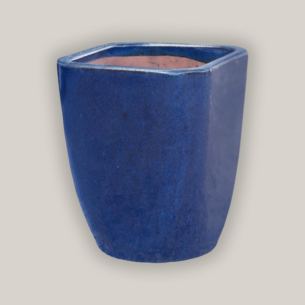 3015L15 - Dark Blue Modern Tapered Square Planter - 17" x 17" x 22" | Dark Blue