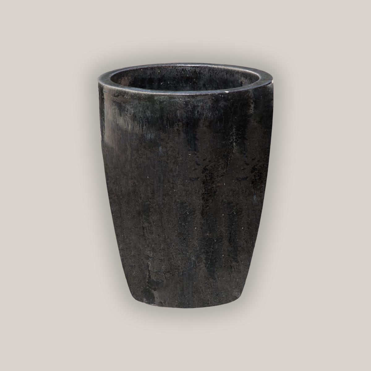 1-2270BL - Black Crucible Planter - 17" x 17" x 22" | Black | Ceramic