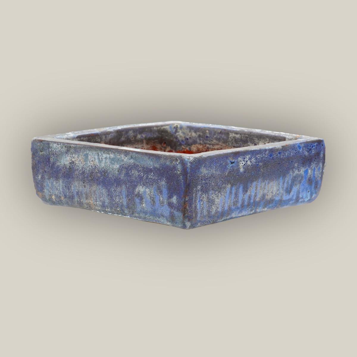 9788C40 - Seafoam Blue Low Square Ceramic Planter - 15" x 15" x 4" | Seafoam Blue