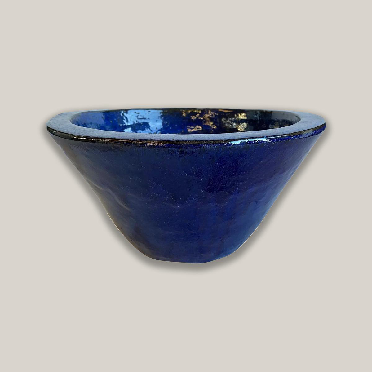 8161N8 8211 Blue Ceramic Cone Bowl Planter 8211 168221 x 168221 x 88221 Blue