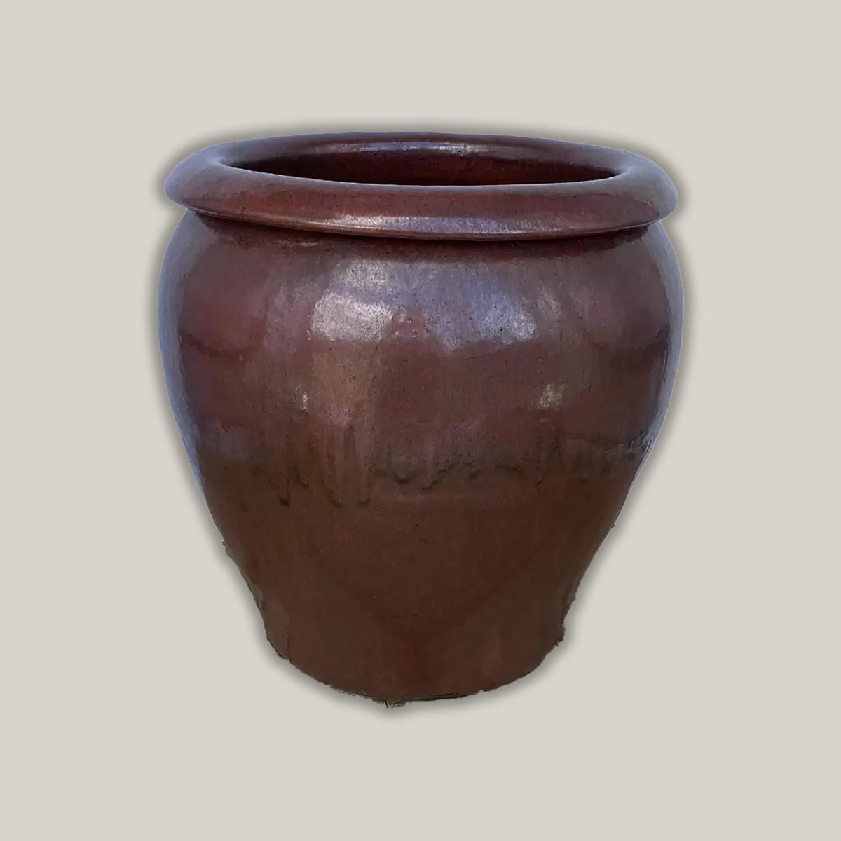 9002P11FS - Copper Red Phoenix Ceramic Fish Bowl Planter - FREE SHIPPING - 10" x 10" x 9" / Copper Red