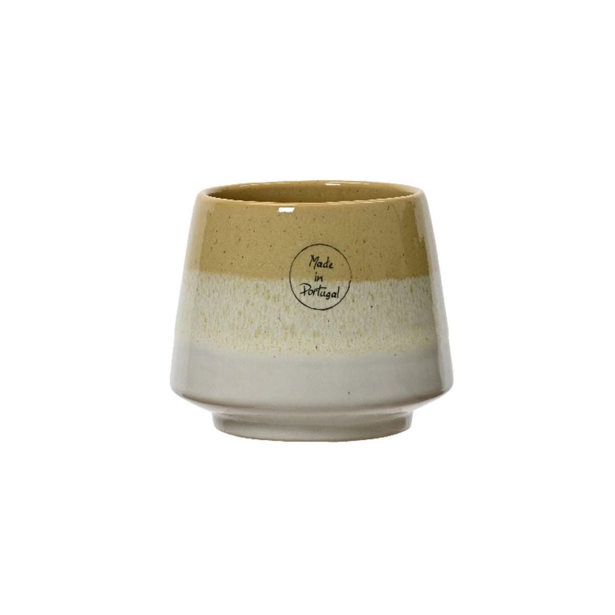 Sintra Glossy Ceramic Planter in Yellow