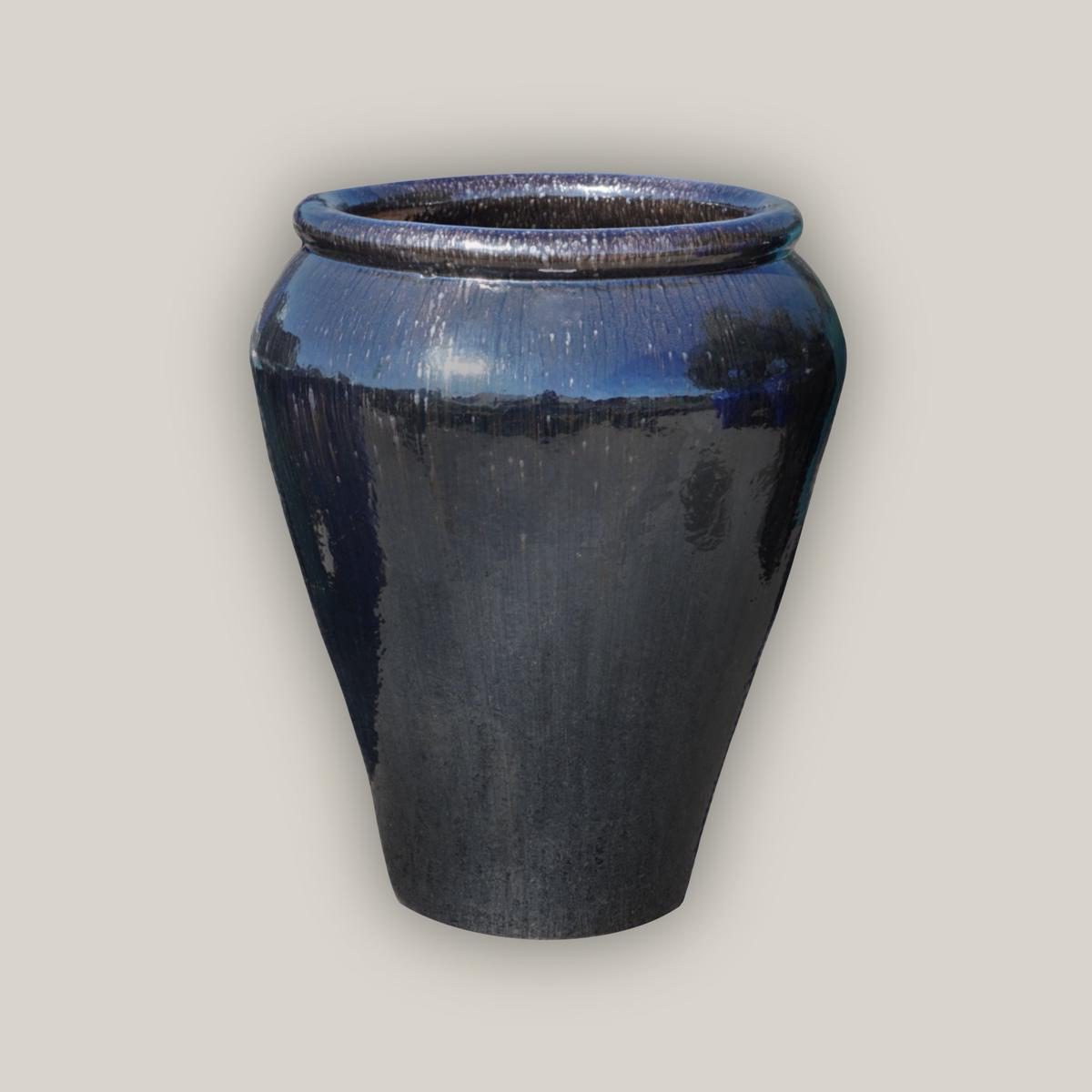 3100BL 8211 Black Palace Pot 8211 2958221 x 2958221 x 3858221 Black Ceramic