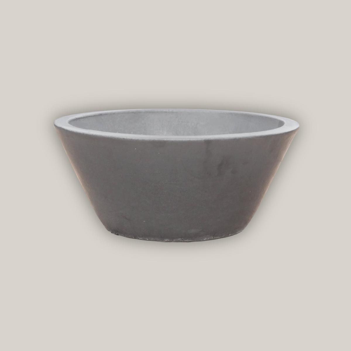 6028H33 - Matte Black Low Cone Pot - 13" x 13" x 5" | Matte Black | Ceramic