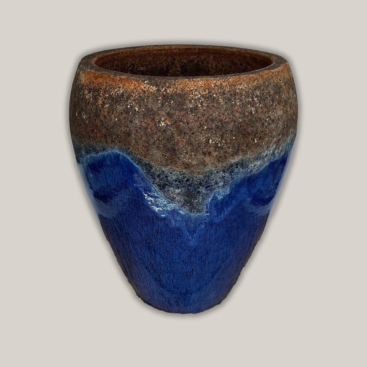8261S51 - Angkor/Blue Modern Noodle Pot - 28" x 28" x 35" | Angkor/Blue | Ceramic