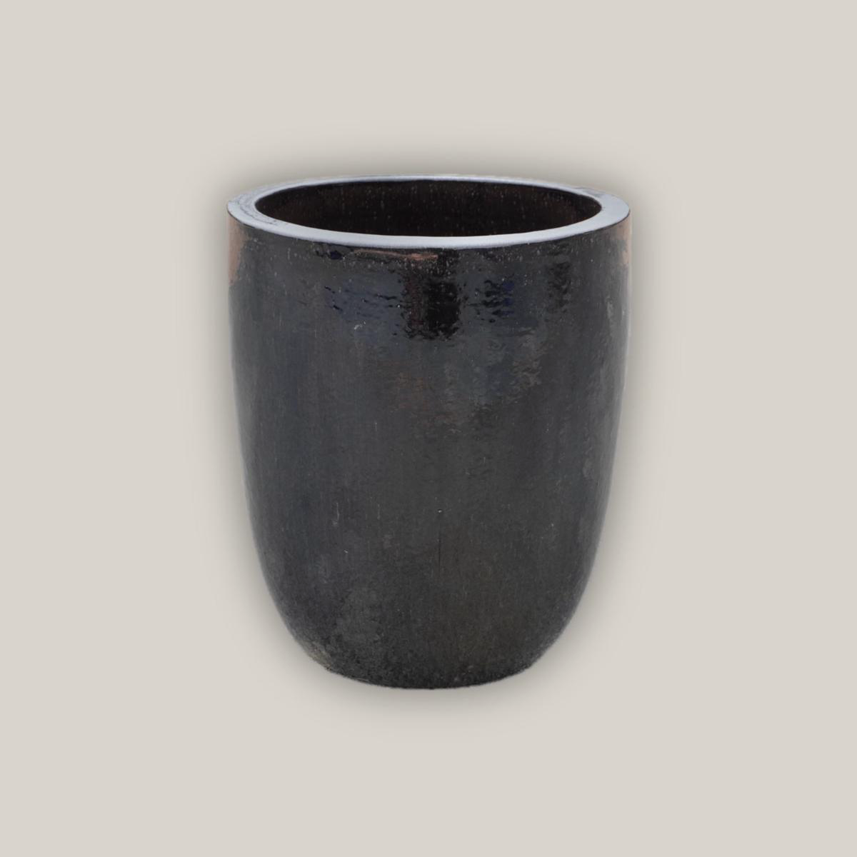 3044BL 8211 Black Tall Tapered U Planter 8211 148221 x 148221 x 208221 Black Ceramic