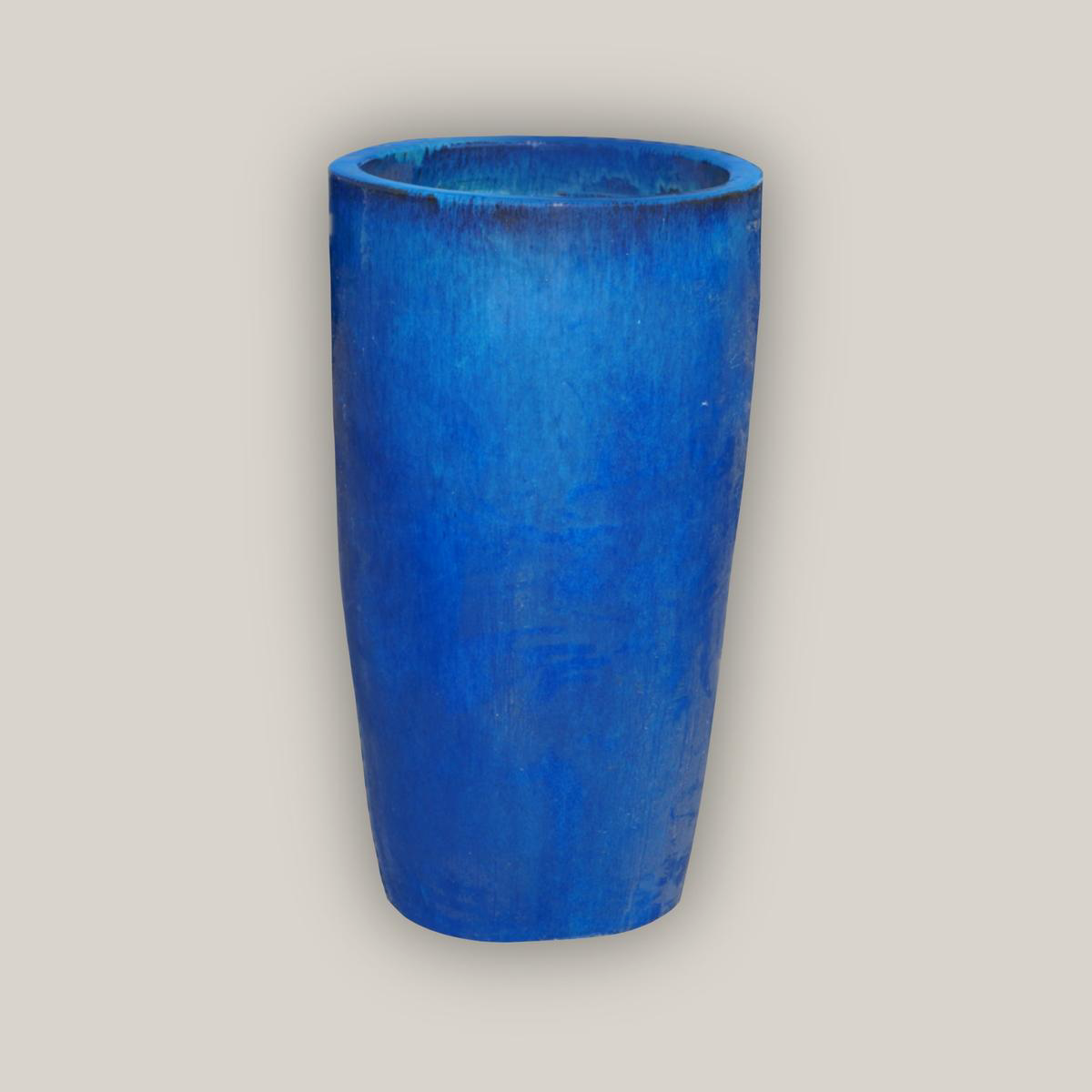 8464N8 8211 Blue Slim Round Ceramic Planter 8211 158221 x 158221 x 278221 Blue