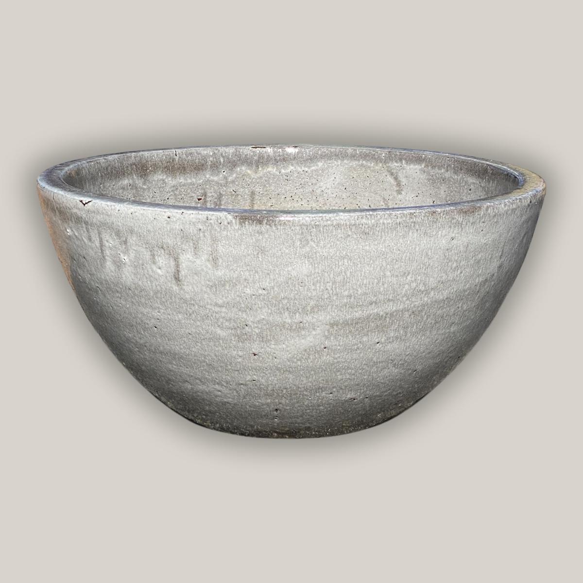 6032H26 - Buffalo Gray Wide Succulent Bowl - 8" x 8" x 4" | Buffalo Gray