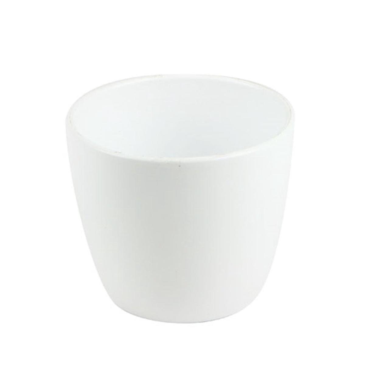 White Matt Ceramic Boule Pot