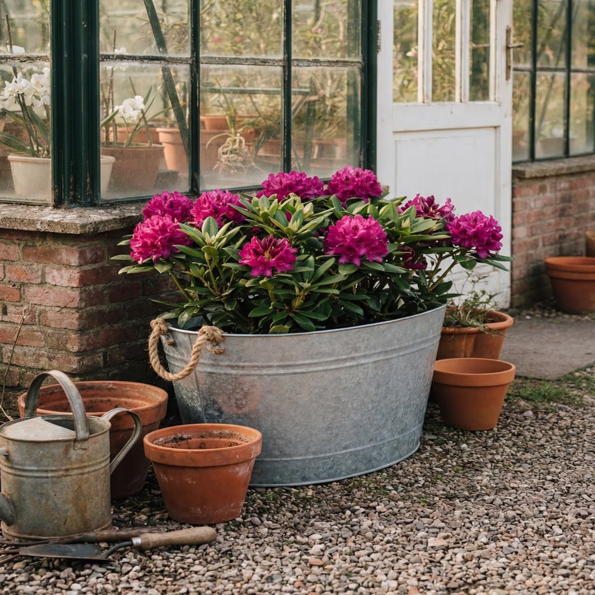 Zinc Oval Planter Large Metal Plant Pot for Balcony & Garden