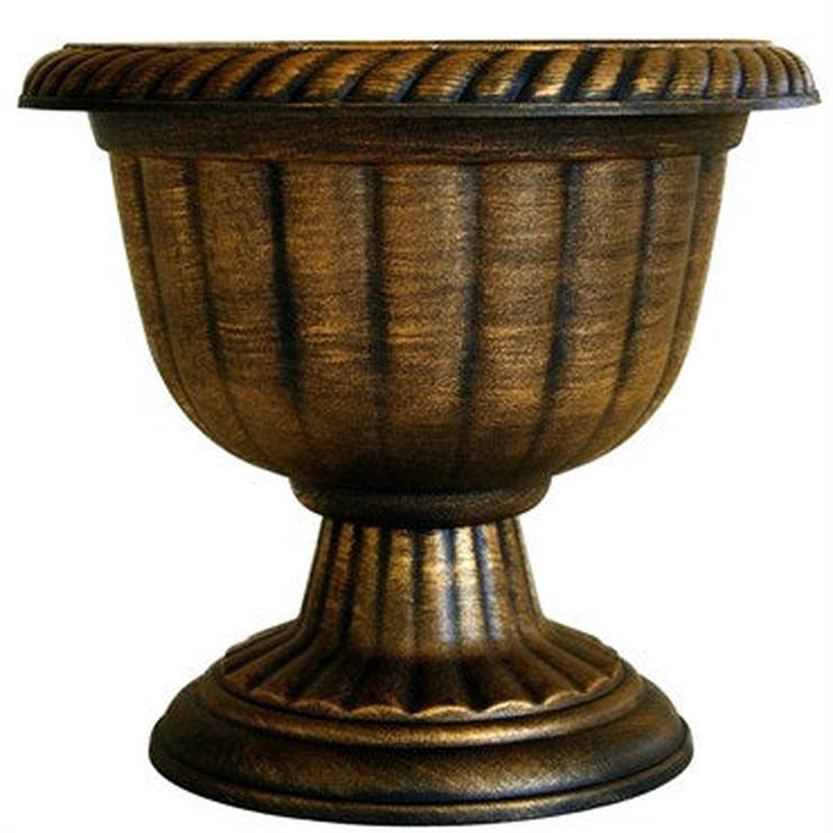 128243 Pedestal Urn 8211 BlackBronze Wash