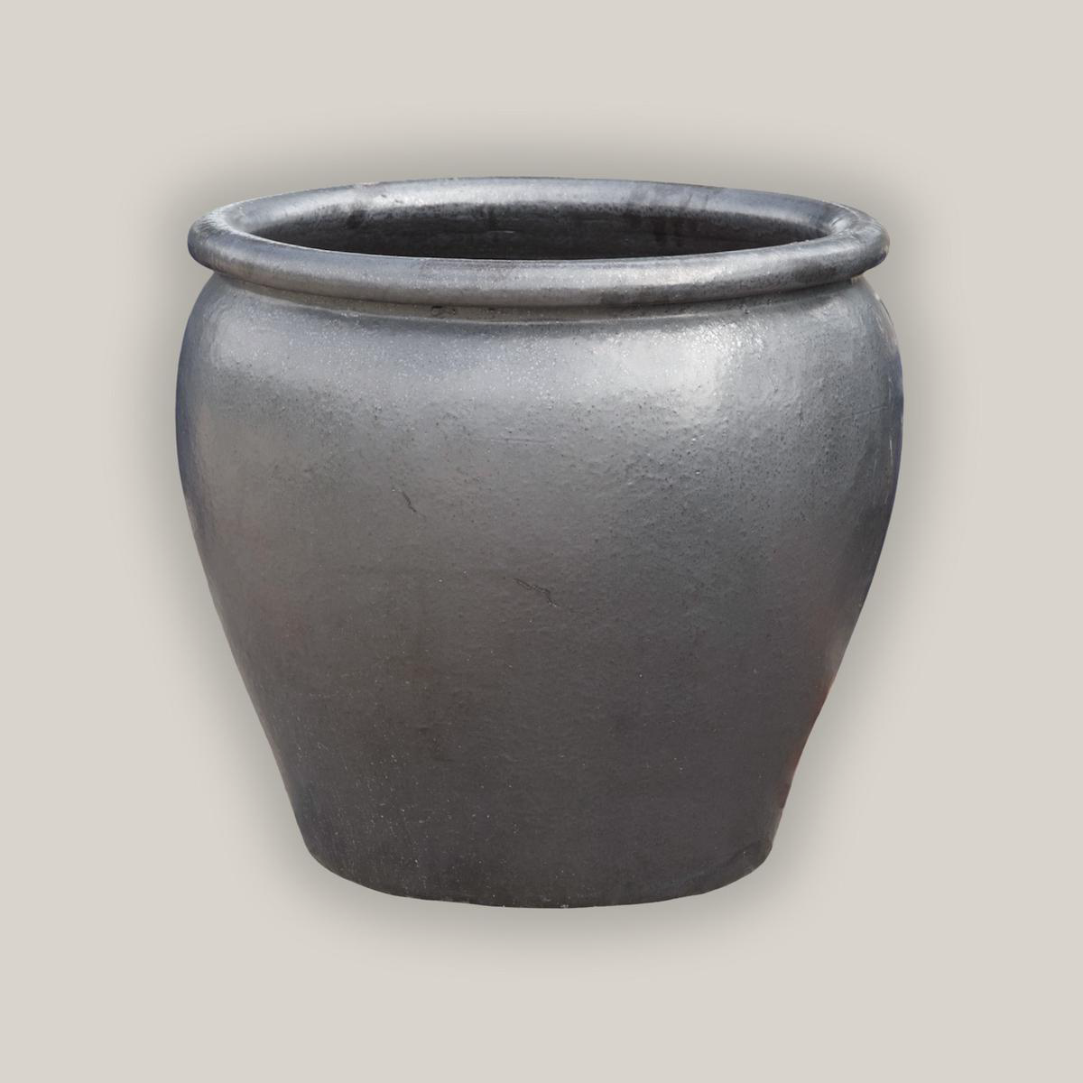 3823GA 8211 Graphite Fish Bowl Planter 8211 308221 x 308221 x 268221 Graphite Ceramic