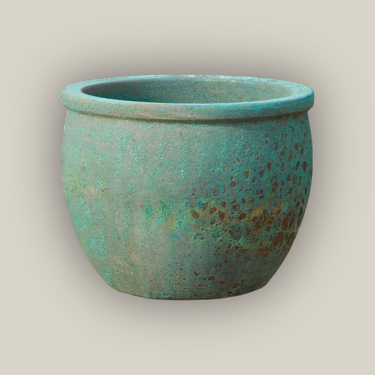 6110H13 8211 Turquoise Coral Round Rim Bullet Planter 8211 138221 x 138221 x 1458221