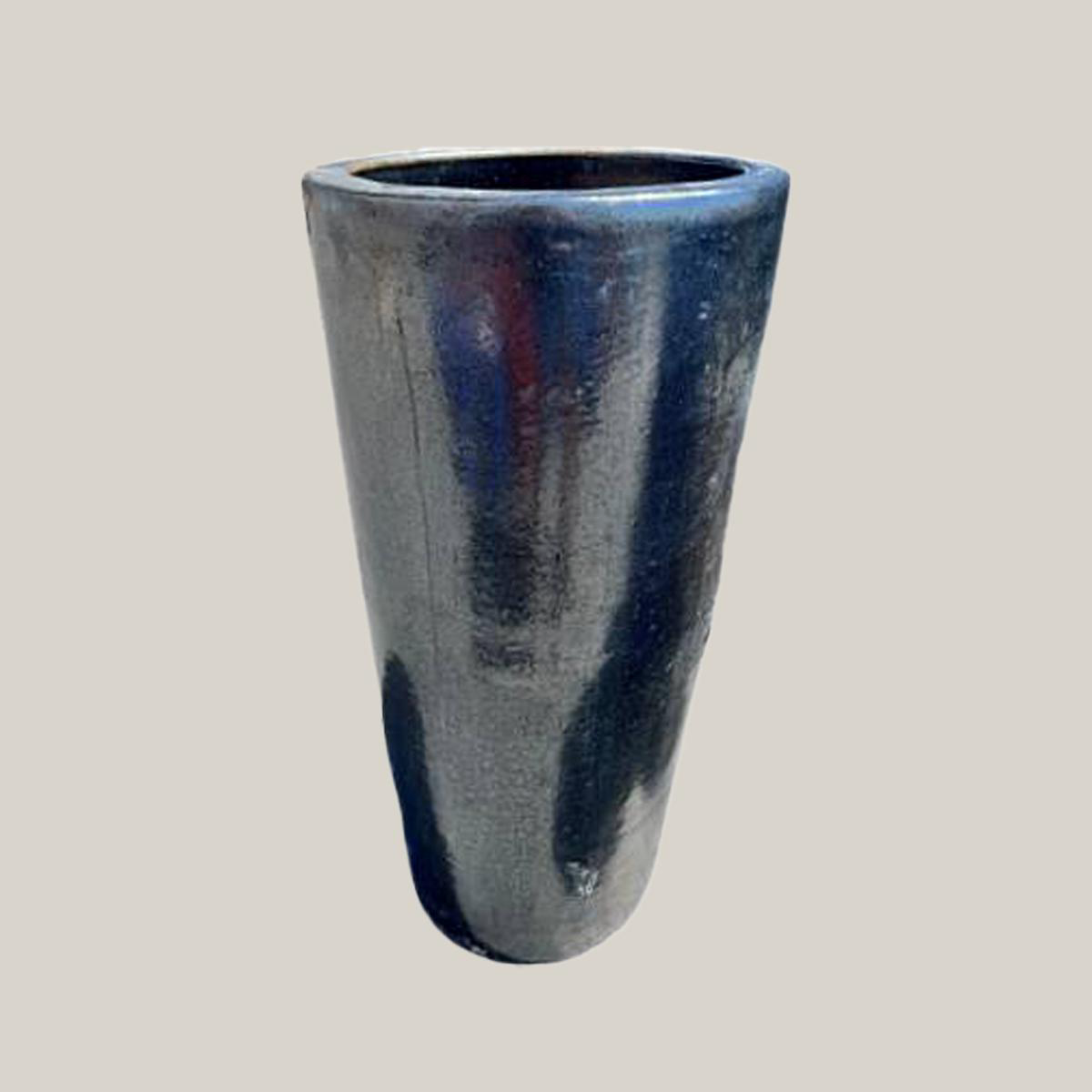 6119H34 8211 Glossy Black Tall Cylinder Planter 8211 1758221 x 1758221 x 3758221