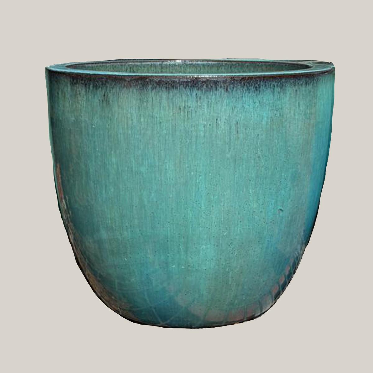6142H1 - Turquois Lion Egg Planter - 18" x 18" x 16" / Turquois