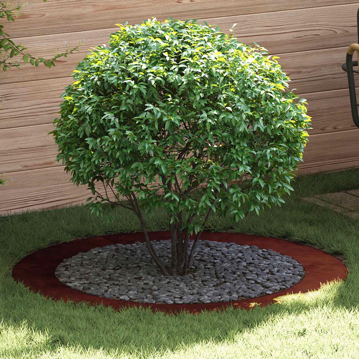 vidaXL suitable for Flat Tree Ring Brown 90 / 120 cm Weathering Steel